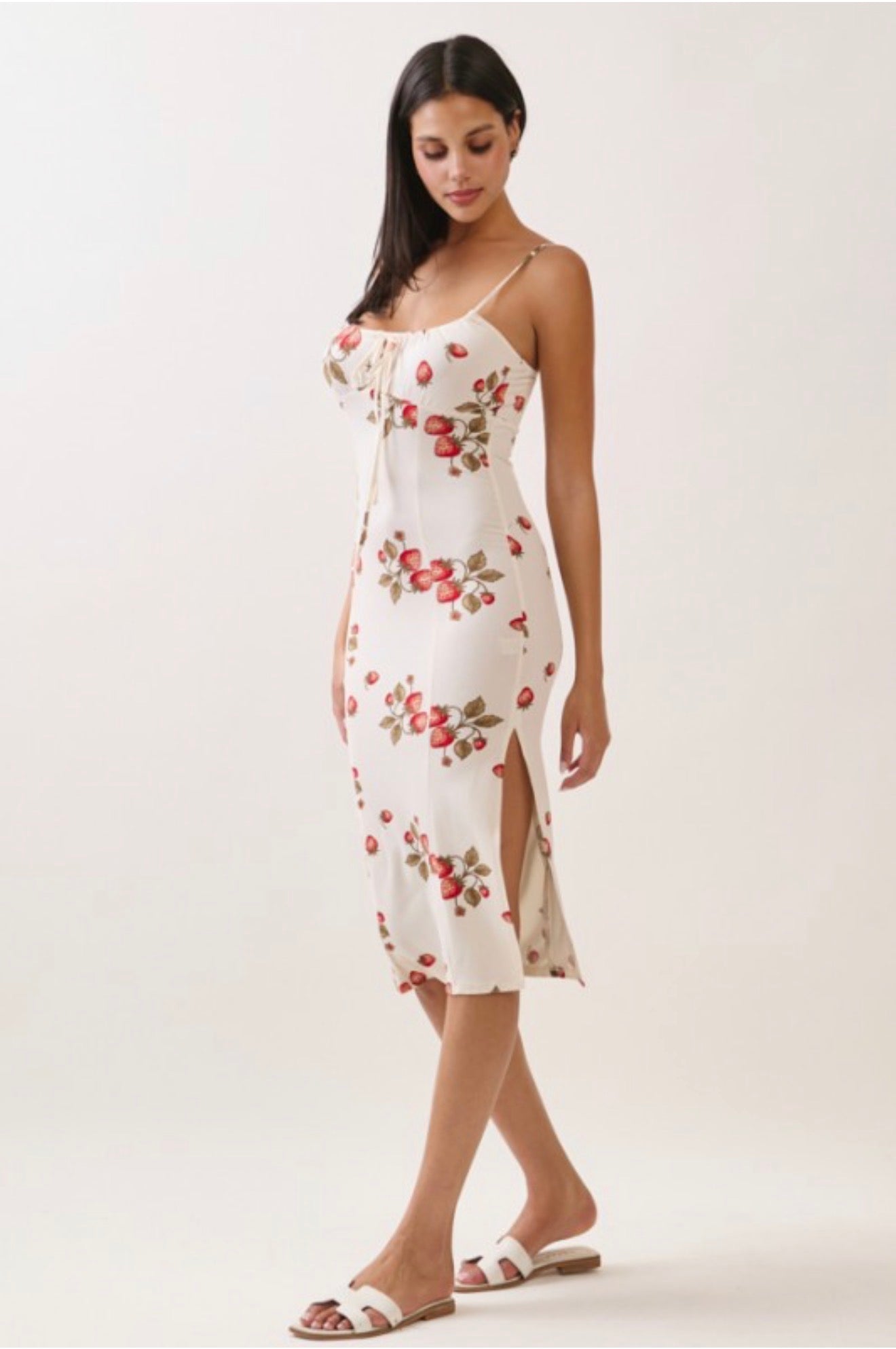 Strawberry Muse Midi Dress